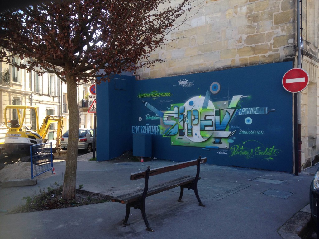 Le graff réalisé par Kendo pour le site Generation-industrie-peinture.com, à Bordeaux